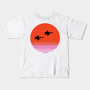 sunset planes Kids T-Shirt